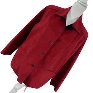 NWOT! ALFRED DUNNER! GORGEOUS ROUGE RED EMBROIDERED BUTTON UP JACKET! SZ 10P